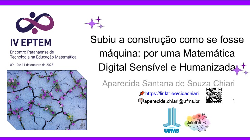 Palestra de Abertura: Profa. Dra. Aparecida Santana de Souza Chiari